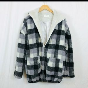 Love & Harmony plaid teddy coat